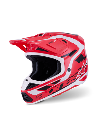 Alpinestars SM7 Deed ECE06 Helmet - Red/Black/White/Glossy