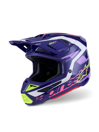 Alpinestars SM7 Deed ECE06 Helmet - Purple/Pink/Glossy