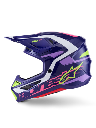 Alpinestars SM7 Deed ECE06 Helmet - Purple/Pink/Glossy