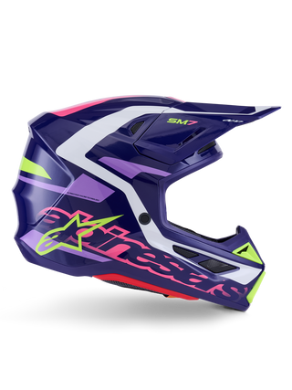 Alpinestars SM7 Deed ECE06 Helmet - Purple/Pink/Glossy