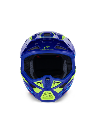 Alpinestars SM7 Deed ECE06 Helmet - Blue/Fluro-Yellow/Glossy