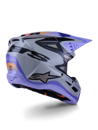 Alpinestars SM3 Jettson ECE06 Helmet - Gray/Purple/Black/Glossy