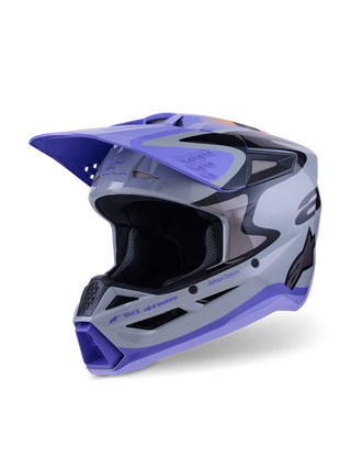 Alpinestars SM3 Jettson ECE06 Helmet - Gray/Purple/Black/Glossy
