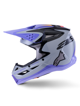 Alpinestars SM3 Jettson ECE06 Helmet - Gray/Purple/Black/Glossy