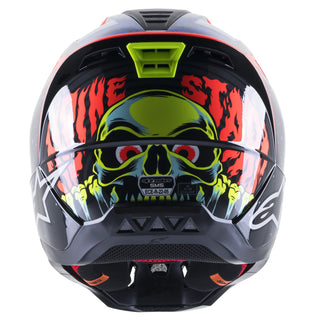 Alpinestars SM5 Solar Flare Helmet - Gloss Black Blue Fluro Red