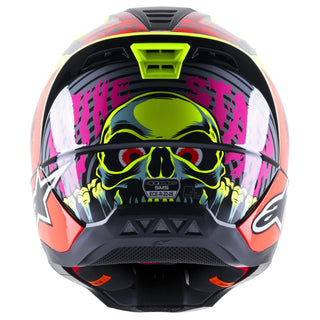 Alpinestars SM5 Solar Flare Helmet - Gloss Black Red Fluro Yellow