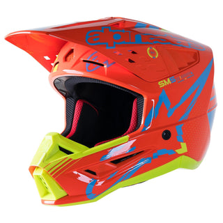 Alpinestars SM5 Action Helmet - Gloss Fluro Orange Cyan Yellow