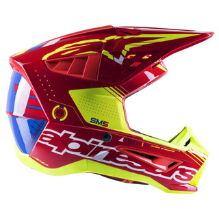 Alpinestars SM5 Action Helmet - Gloss Red White Fluro Yellow