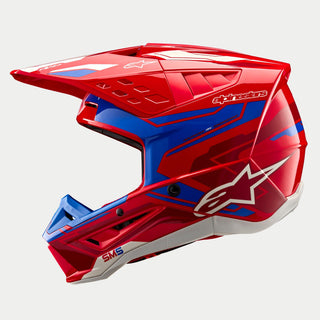 Alpinestars SM5 Action 2 Ece 22.06 Helmet - Bright Red Blue Gloss