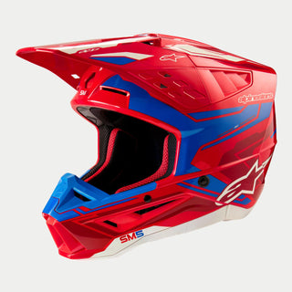 Alpinestars SM5 Action 2 Ece 22.06 Helmet - Bright Red Blue Gloss