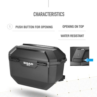 Shad Motorcycle TR27 Terra Side Case - Black