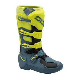 Sidi Crosscore Motorcycle Boots - Petrol Yellow Fluo