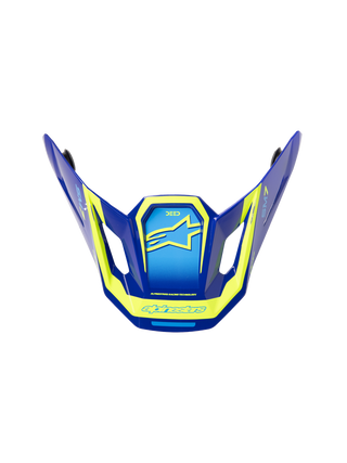 Alpinestars SM7 ECE06 Deed Helmet Visor - Blue/Fluro-Yellow/Glossy