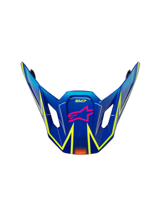Alpinestars SM7 ECE06 Cast Helmet Visor - Blue/Pink/Fluro-Yellow/Glossy