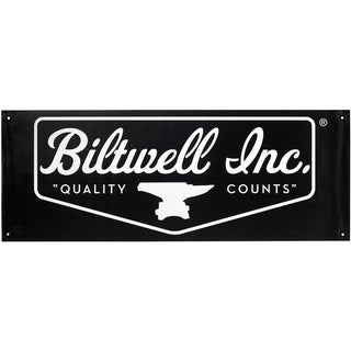 Biltwell Shield Logo Shop Banner 18" x 48" - Black