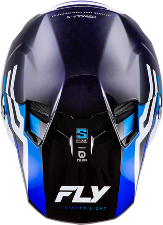 Fly Racing Formula S Carbon Byte Helmet - Blue Carbon/Blue/White