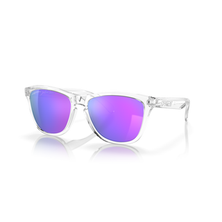 Oakley Frogskins Polished Clear Sunglasses With Prizm Violet Lens