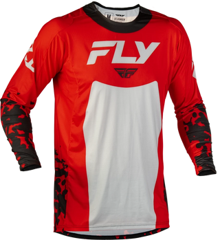 Fly Racing 2027 Lite MX Flake Jersey - Red / Grey / Black