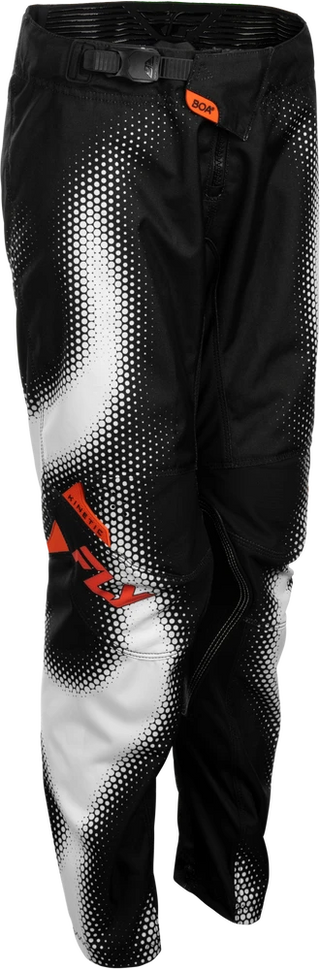 Fly Racing 2027 Kinetic MX Youth Torch Pants - Black / White / Orange
