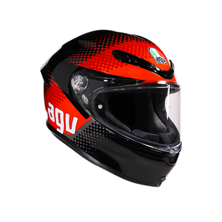 AGV K6 S Smu Fision Motorcycle Full Face Helmet - Black/Red