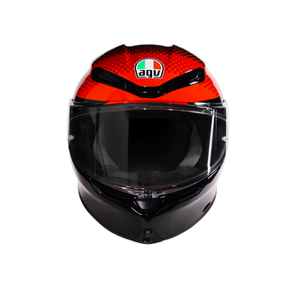 AGV K6 S Smu Fision Motorcycle Full Face Helmet - Black/Red