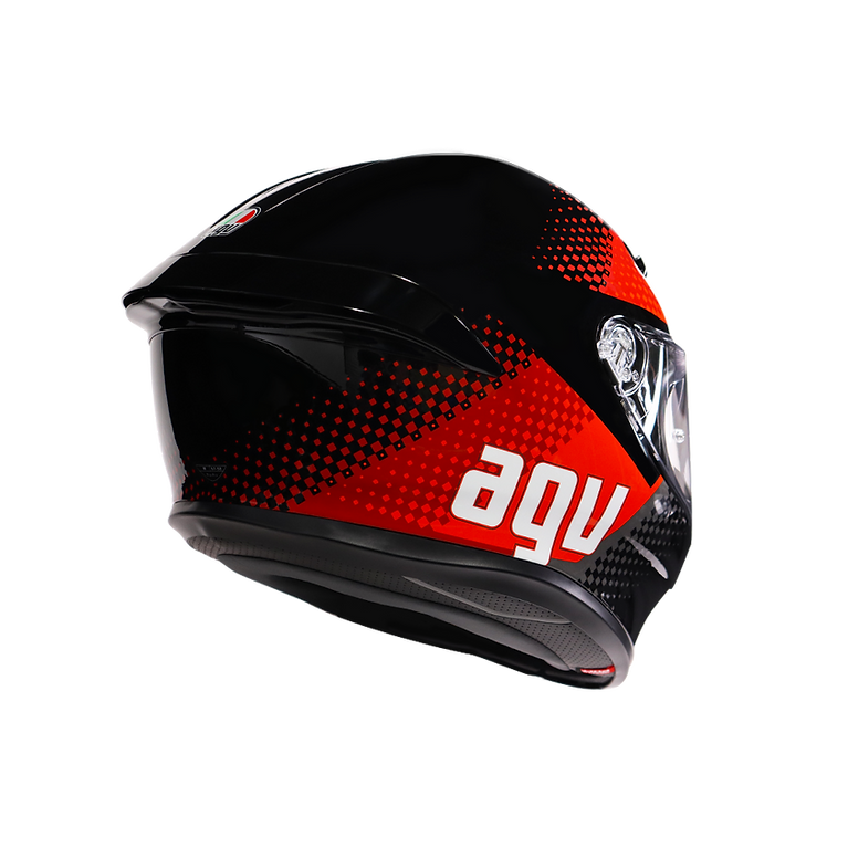 AGV K6 S Smu Fision Motorcycle Full Face Helmet - Black/Red