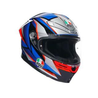 AGV K6 S Slashcut Motorcycle Full Face Helmet - Blue/Red