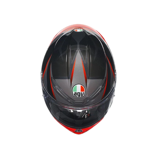 AGV K6 S Slashcut Motorcycle Full Face Helmet - Black/Red