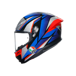 AGV K6 S Slashcut Motorcycle Full Face Helmet - Blue/Red