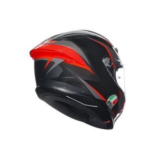 AGV K6 S Slashcut Motorcycle Full Face Helmet - Black/Red