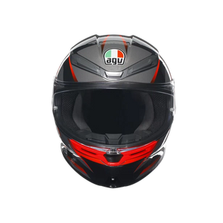 AGV K6 S Slashcut Motorcycle Full Face Helmet - Black/Red