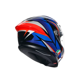 AGV K6 S Slashcut Motorcycle Full Face Helmet - Blue/Red