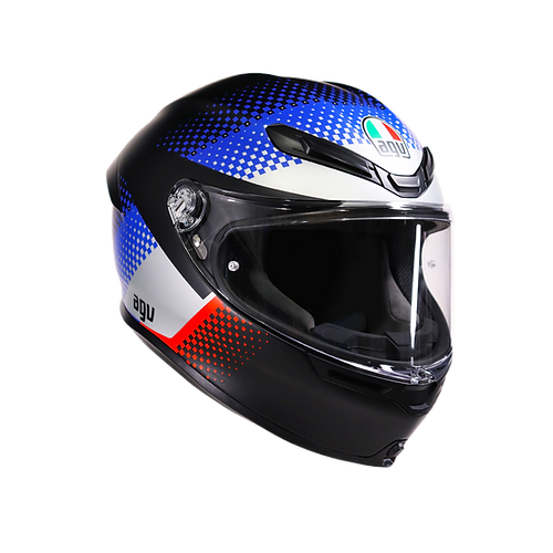 AGV K6 S Smu Fision Motorcycle Full Face Helmet - Black/Blue/Red