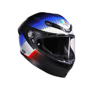 AGV K6 S Smu Fision Motorcycle Full Face Helmet - Black/Blue/Red