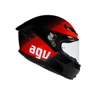 AGV K6 S Smu Fision Motorcycle Full Face Helmet - Black/Red