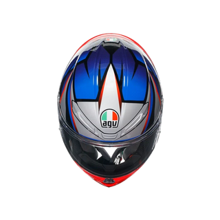 AGV K6 S Slashcut Motorcycle Full Face Helmet - Blue/Red