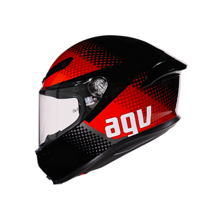 AGV K6 S Smu Fision Motorcycle Full Face Helmet - Black/Red