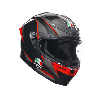 AGV K6 S Slashcut Motorcycle Full Face Helmet - Black/Red