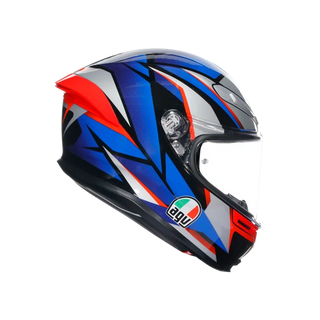 AGV K6 S Slashcut Motorcycle Full Face Helmet - Blue/Red