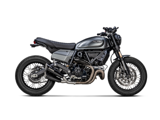 Akrapovic Slip-On Exhaust System S-D8SO6-ISSSBL For Ducati Scrambler - MotoHeaven