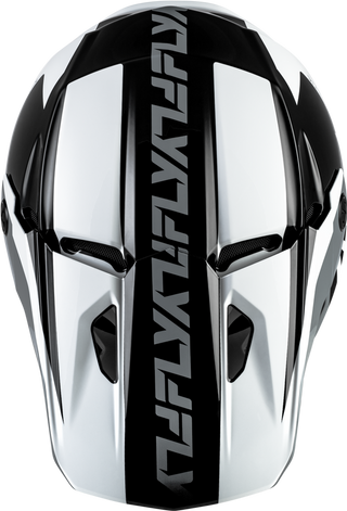 Fly Racing Kinetic Crest Helmet - Black/White/Grey