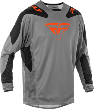 Fly Racing 2025 Kinetic Sym Jersey - Grey/Orange/Black