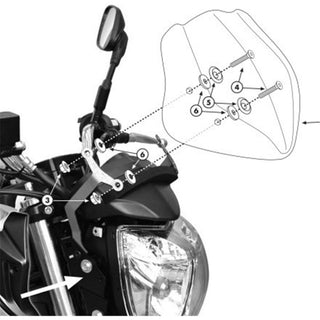 Givi Specific Windscreen Fitting Kit - Suzuki GSR600 06-11 (Needs Screen 247A)