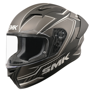 SMK Stellar Adox (MA266) Full Face Helmet - Matt Black/Grey