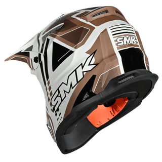 SMK Allterra X-Sprint (MA172) MX Helmet - Matt White/Orange/Black