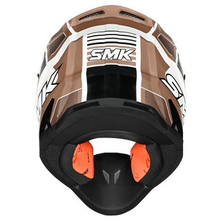 SMK Allterra X-Sprint (MA172) MX Helmet - Matt White/Orange/Black