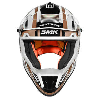 SMK Allterra X-Sprint (MA172) MX Helmet - Matt White/Orange/Black