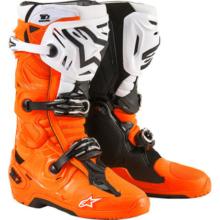 Alpinestars Tech 10 Enduro Boots - Fluro Orange Black White