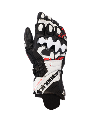 Alpinestars Gp Plus R V3 Leather Gloves - Black/White/Fluro-Red