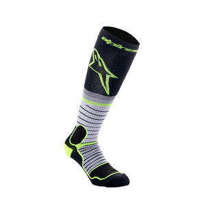 Alpinestars Mx Pro Socks - Black Gray Fluro Yellow